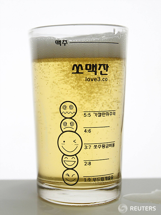 황금비율 소맥잔 등장..